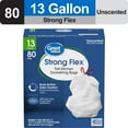 thumbnail image 2 of Great Value 13 Gallon Drawstring Kitchen Wastebasket Liners, White, Unscented, 80 Count, 2 of 10