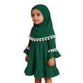 thumbnail image 3 of Elegant Prayer Dress Set For Baby Girls Long Sleeve Outfit With Hijab, 3 of 7