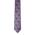 thumbnail image 2 of ROMARIO MANZINI Blue, Yellow Floral on Rose Pink PRINTED DESIGN TIE, 2 of 3