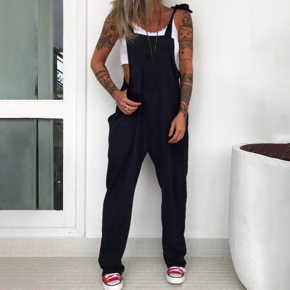 LSLJS Women's Skull Print Punk Jumpsuit Casual Loose Daisy Printed Overalls Jumpsuit Gifts for Women