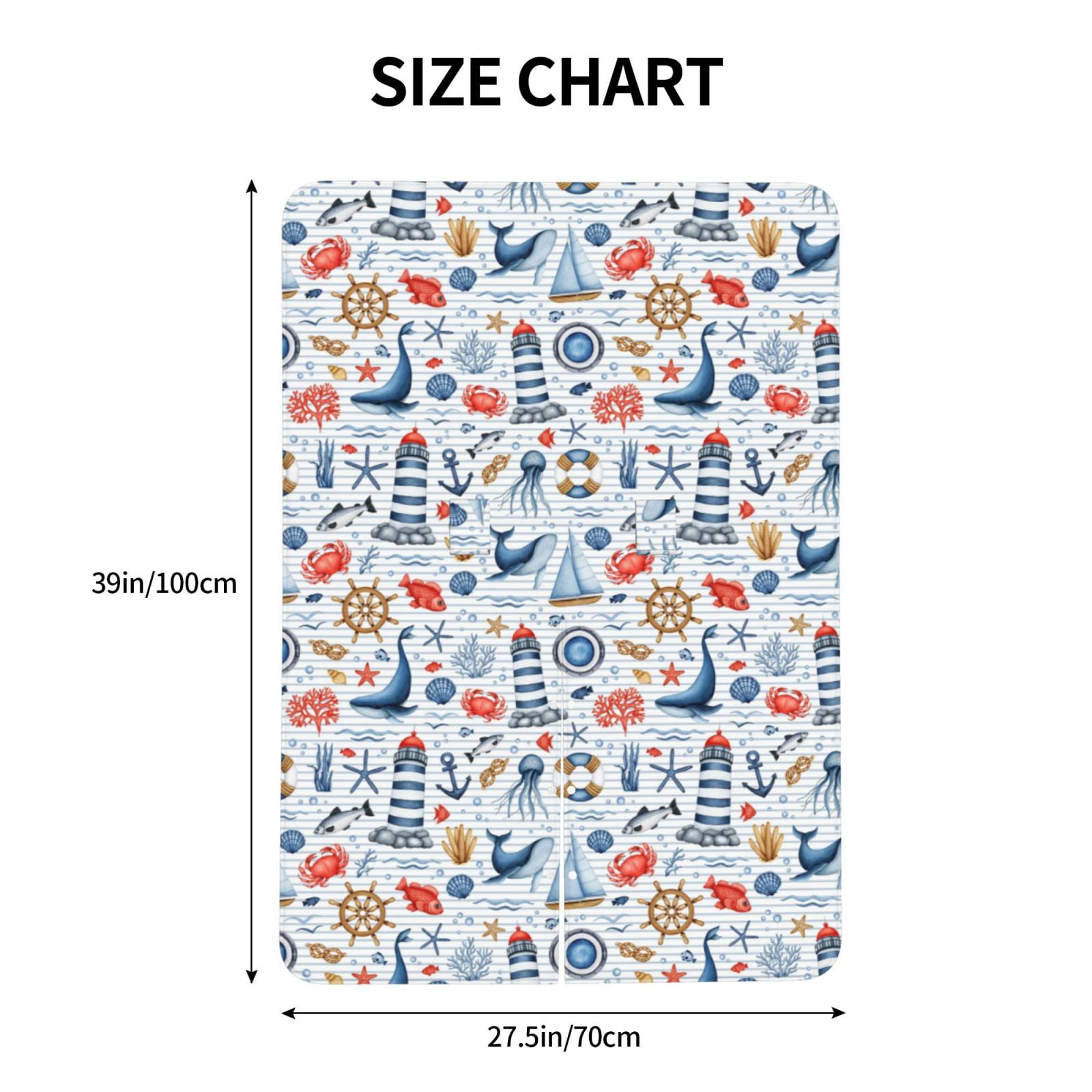 Naloa Watercolor Nautical Baby Car Seat Cover, Breathable Baby Carrier Cover, Multiuse Baby Carrier Cover & Nursing Breastfeeding Cover
