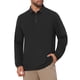 thumbnail image 5 of INSPIRE CHIC Polo Básico de Golf de Manga Larga Clásico para Hombre Color Sólido L Negro, 5 of 6