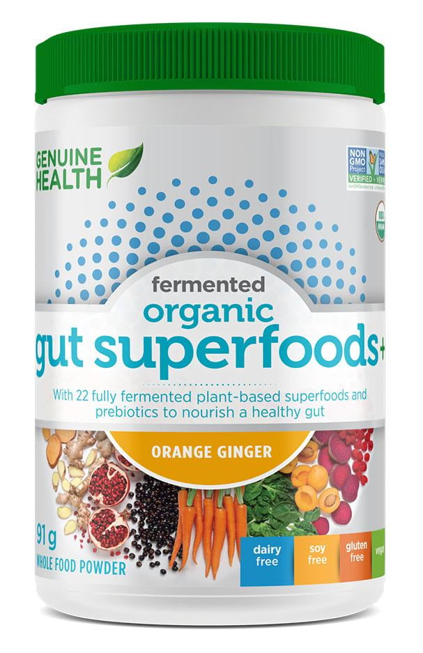 GENUINE HEALTH Fermented Organic Gut Superfoods (Orange Ginger 91 gr
