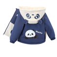 thumbnail image 5 of Gubotare Fleece Jackets Toddlers Girls Fleece Jacket Full Zip Fall Winter Soft Coat Outwear with Pockets Size 1T 2T,(Navy 1-2 Years), 5 of 5