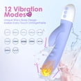 G-spot Rabbit Vibrator with Heating, 12 Speed Vibrating Stimulator G Spot Sex Toys for Women Adult Toys (Purple)