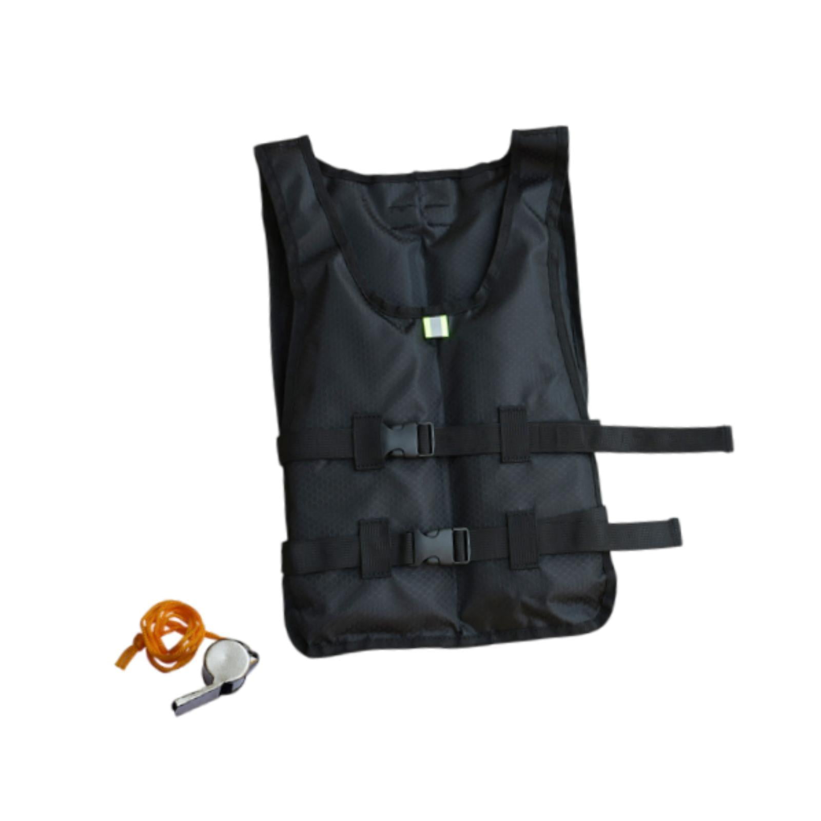 QccHieUs Life Jacket Paddle Vest for Adults Lightweight Adjustable Foldable Life Vest for Black