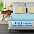 thumbnail image 4 of Dkelincs 2 inch Cooling Gel Memory Foam Mattress Topper, Gel Infused Soft Mattress Topper for Back Pain Pressure Relief, Ventilated, CertiPUR-US Certified, Queen Size, 4 of 7