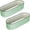 Green, variant on Galvanized Metal Raised Garden Bed 2-Pack 4.5x2x1 ft, White Oval Outdoor Planter Box Kit with Open Bottom Drainage for Growing Vegetables, Plants & Flowers in Backyard or Patio