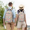 thumbnail image 6 of Daiia Tulips Flowers Vintage Canvas Backpack for Men and Women ,Hiking Backpack,Travel Laptop Bag for School,Large Capacity Backpack, 6 of 8