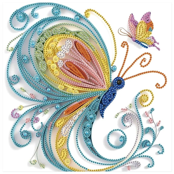 5D DIY Diamond Painting Kit Beautiful Butterfly Special Shape Creative Diamond Craft Suitable for Home and Office Decor, Festive Gifts