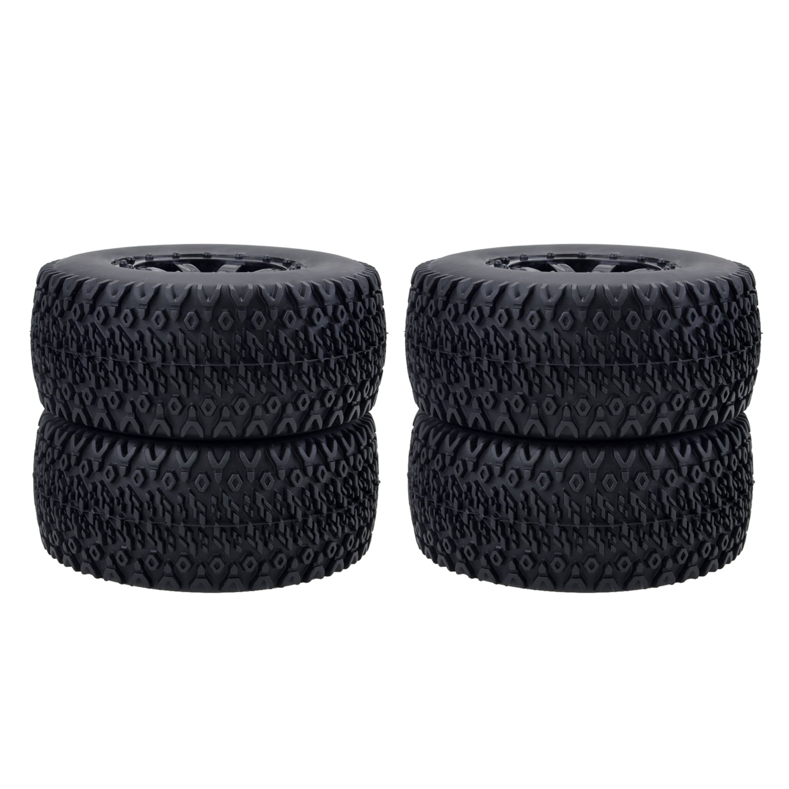 RC 4pcs 1:10 short course camiones neumáticos & rueda fit para traxs Slash auto neumáticos