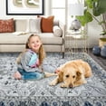 thumbnail image 5 of CAROMIO Washable Area Rug Oriental Rug Boho Vintage Floral Area Rug Non Shedding Rugs for Bed Room Living Room, 8' x 10' Gray, 5 of 5