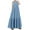 Blue, variant on IROINNID Women's Empire Dress Fashion Casual Summer Pocket Sleeveless Lace Print Dress V-Neck Comfort Waist Dress