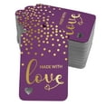 thumbnail image 1 of Inkdotpot Gold Foil Paper Hang Tags Made With Love Text Favor Tags 50 Pack, 1 of 6