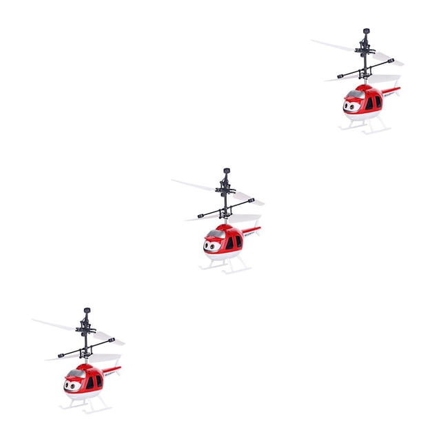 Vogacara Niño dibujos animados obstáculos evitación helicóptero juguete patio trasero plástico ABS avión de control remoto apagado automático rojo Type1 NO1 Vogacara CBP121091