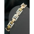thumbnail image 4 of Pave 2.42 Cts Round Natural Diamonds Gents Link Tennis Bracelet In Hallmark 14K Rose Gold, 4 of 13
