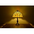 thumbnail image 3 of Tiffany Style Table Lamp Bedside Desk LED Lamp Bedroom Stained-Glass 18.1'' Height Multi-Color, 3 of 4