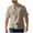 Khaki, variant on Dagugfen Summer Shirts for Men Button V Neck Short Sleeve Loose Lightweight Beach Travel Casual Tee Tops