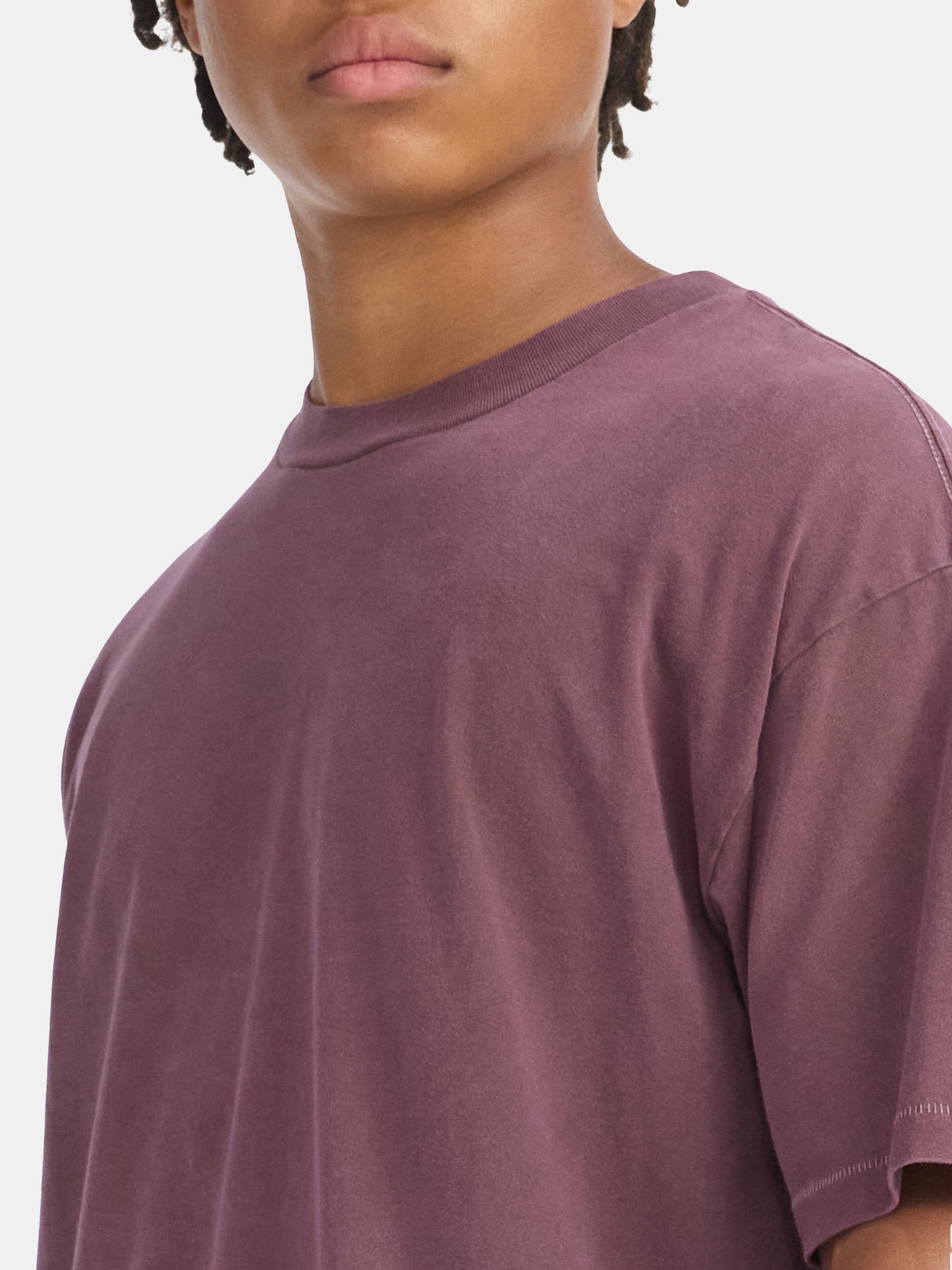 No Boundaries Cotton Oversized Cropped Tee with Short Sleeves, Men's and Big Men's XS-5XL