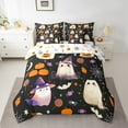 thumbnail image 2 of Manfei Spooky Halloween Bedding King Size, Magical Ghost Bedding Sets King Size, Cartoon Theme Reversible Comforter Sets with Sheets, Super Cozy Room Decoration, 7pcs, 2 of 6