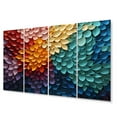 thumbnail image 2 of Designart "Harmonic Fusion Hardedge Art painting III" Modern Metal Wall Décor Set, 2 of 5