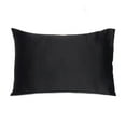 thumbnail image 5 of Black Dreamy Set of 2 Silky Satin Queen Pillowcases, 5 of 6