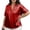 Red, variant on Otntypg Plus Size Women Silk Satin Tops Dressy Summer Short Sleeve Blouse Loose Fit V Neck Oversized Tunic Shirts Business Casual Outfits Green XXXXXL