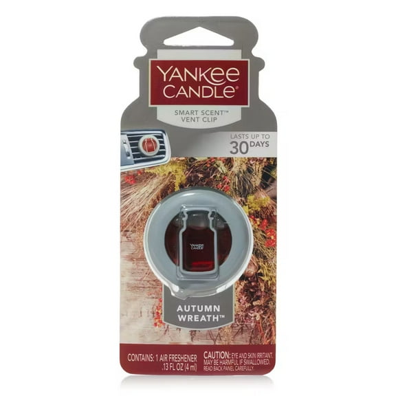 Yankee Candle Smart Scent Vent Clip Car Air Freshener, Autumn Wreath