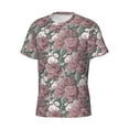 thumbnail image 3 of Rocae Rose Flowers for Men's Moisture-Wicking Crew Tee - T-Shirt for Sports, Outdoor Activities, and Casual WearSmall, 3 of 9
