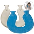thumbnail image 2 of 1L U-shaped Neck Rubber Odorless Hot Water Bottle with Fleece Cover and Lid Hot Compress, Shoulder Warmer and Neck Protector, Water Injection Rubber Hot Water Bottle, 2 of 9
