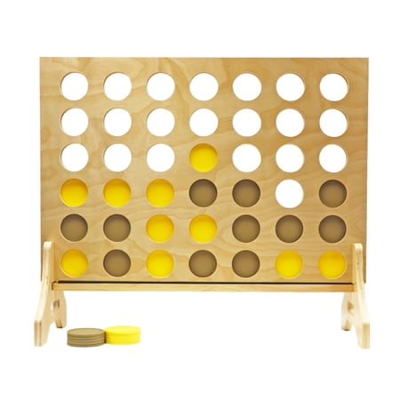 Tailgating Pros Premium Giant Four in a Row with Carrying Case - Jumbo Oversized Outdoor Yard Game - Connect Multiple Pucks in a Row to Win - Many Puck Colors Available!