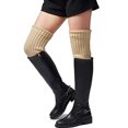 thumbnail image 5 of Calcetines hasta la rodilla de invierno para mujer, calentadores de piernas tejidos, 5 of 5