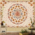 thumbnail image 2 of Gojian Boho Floral Mandala Tapestry Wall Hanging Pink Bohemian Flower Medallion Tapestry Aesthetic Watercolor Hippie Indian Small Tapestries for Bedroom Living Room Dorm Decor, 2 of 6