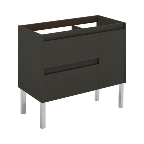 Ws Bath Collections Ambra 90F Base Ambra 35" Single Free Standing Vanity Cabinet Only -