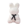 thumbnail image 2 of Hyknon Valentine's Day Bunny Shape Artificial Rose with Lights, Cute Large Flower Rabbit Sculpture Ornaments with Bowknot, Handmade Multifunctional Bunny Statue for Gift Wedding Home Decor, White, 2 of 6