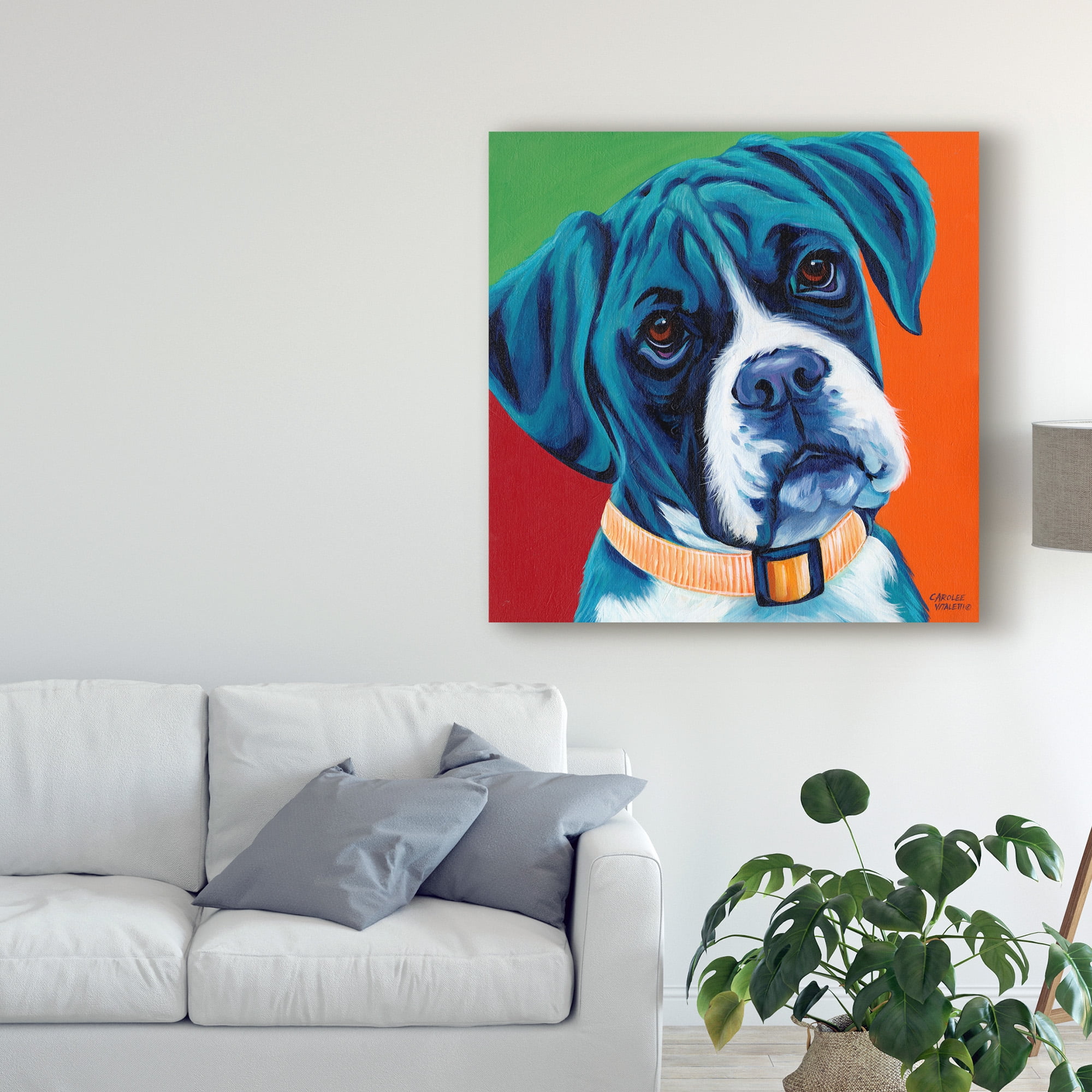Trademark Fine Art 'Cute Pups I' Canvas Art by Carolee Vitaletti