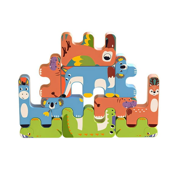 Vogacara Juego de bloques de construcción Juguete para padres e hijos Apilamiento Juego alto Bloque de construcción de equilibrio para niños Juguetes Educativos rojo verde y azul Vogacara FN003379-02