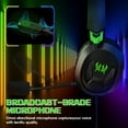 thumbnail image 6 of UHM Gaming Headset Wired With Mic for PS5,PS4,Switch,Xbox Series X|S,Xbox One,Mobile & PC with 3.5mm,40mm Speakers,Green, 6 of 9
