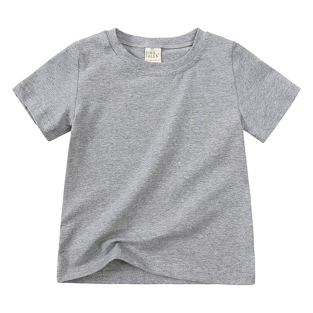 Akiihool Shirts T - pour Adolescentes T-Shirt à Imprimé Graphique pour Fille Col Rond Manches Courtes T-Shirts Été Mignon Tendance Hauts (Gris, 3-4 Ans)