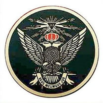 Masonic Car Decal Emblem / Scottish Rite 33rd Degree - Wings Up Crown Eagles