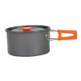 thumbnail image 2 of Pot de campamento Cocina de cocción Hiradora Agua Compacto Campamento Ligero Ligero con Tapa para la barbacoa Mochilas de caminata Playa de senderismo 17CMX17CMX9.5cm, 2 of 8