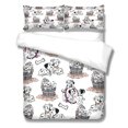 thumbnail image 1 of Conjunto de tapa de edredón Tema de perro Cubiertas de edredón Pillow Shams Suministros para dormir Suministros de cama para primavera verano otoño invierno l tipo1 3 piezas Inevent OD003290-12, 1 of 7