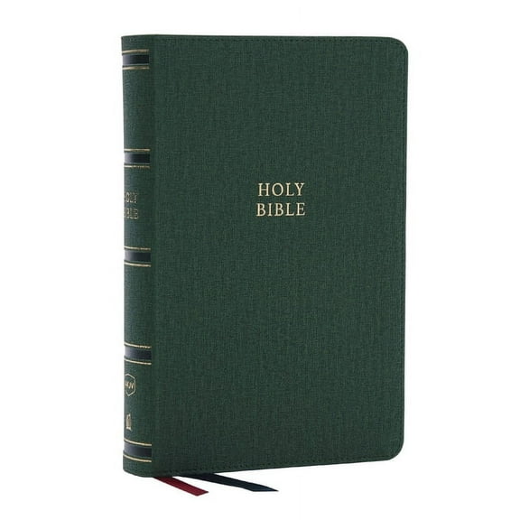Nkjv, Single-Column Reference Bible, Verse-By-Verse, Green Leathersoft, Red Letter, Comfort Print, (Hardcover)