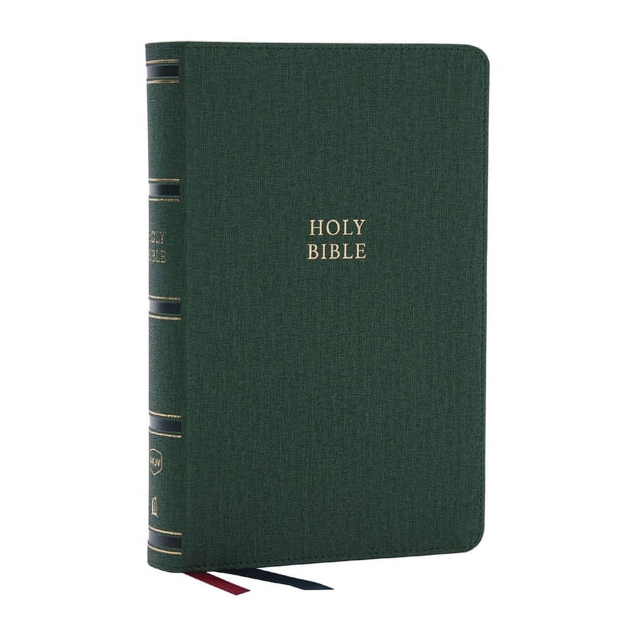 Nkjv, Single-Column Reference Bible, Verse-By-Verse, Green Leathersoft, Red Letter, Comfort Print (Thumb Indexed), (Hardcover)