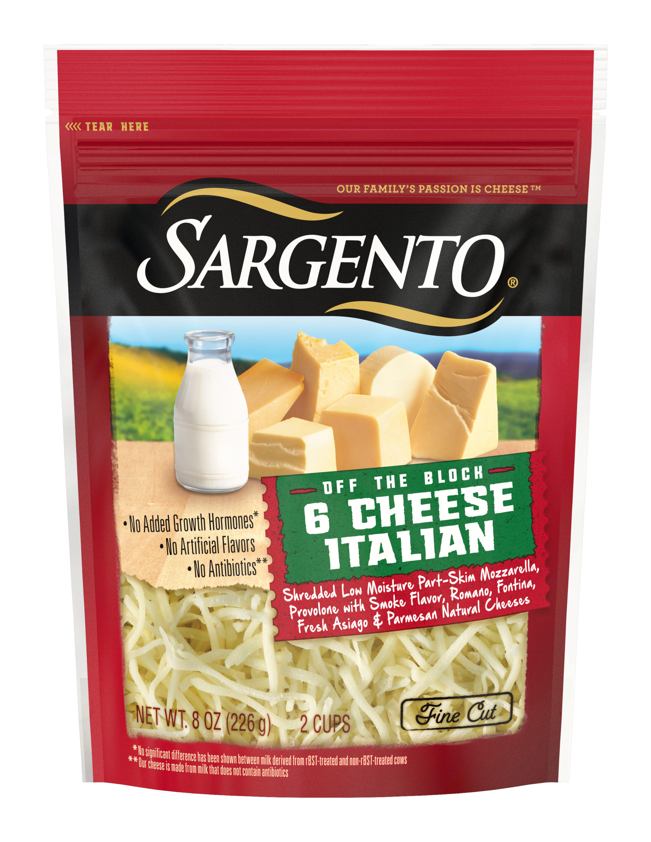 Sargento® Shredded 6 Cheese Italian Natural Cheese, 8 oz. BrickSeek