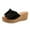 Black, variant on Nrmvnmi Women's Slippers Open Toe One-Line Platform Bow Platform Leopard Print Sandals Summer Comfortable Shoe Blue Mothers Day Gifts
