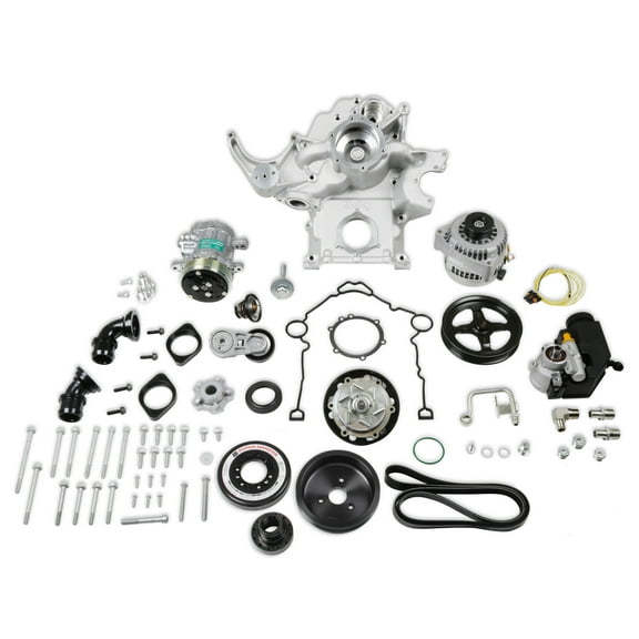 Holley 20-293 Premium Mid-Mount Complete Accessory System - Natural Cast Finish