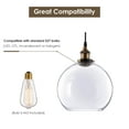 thumbnail image 5 of DELight Vintage Industrial 9.8" Ball Shape Glass Ceiling Light Pendant Light Edison Lamp for Cafe Kitchen Clear, 5 of 8