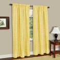 thumbnail image 1 of Panel de Cortina de Ventana Ergode Buffalo Check 42x84 Amarillo 60% Poliéster 40% Algodón, 1 of 2
