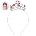 thumbnail image 2 of Birthday Headpiece Rhinestones Elegant - Wedding Tiara Headband Princess Crown, 2 of 10